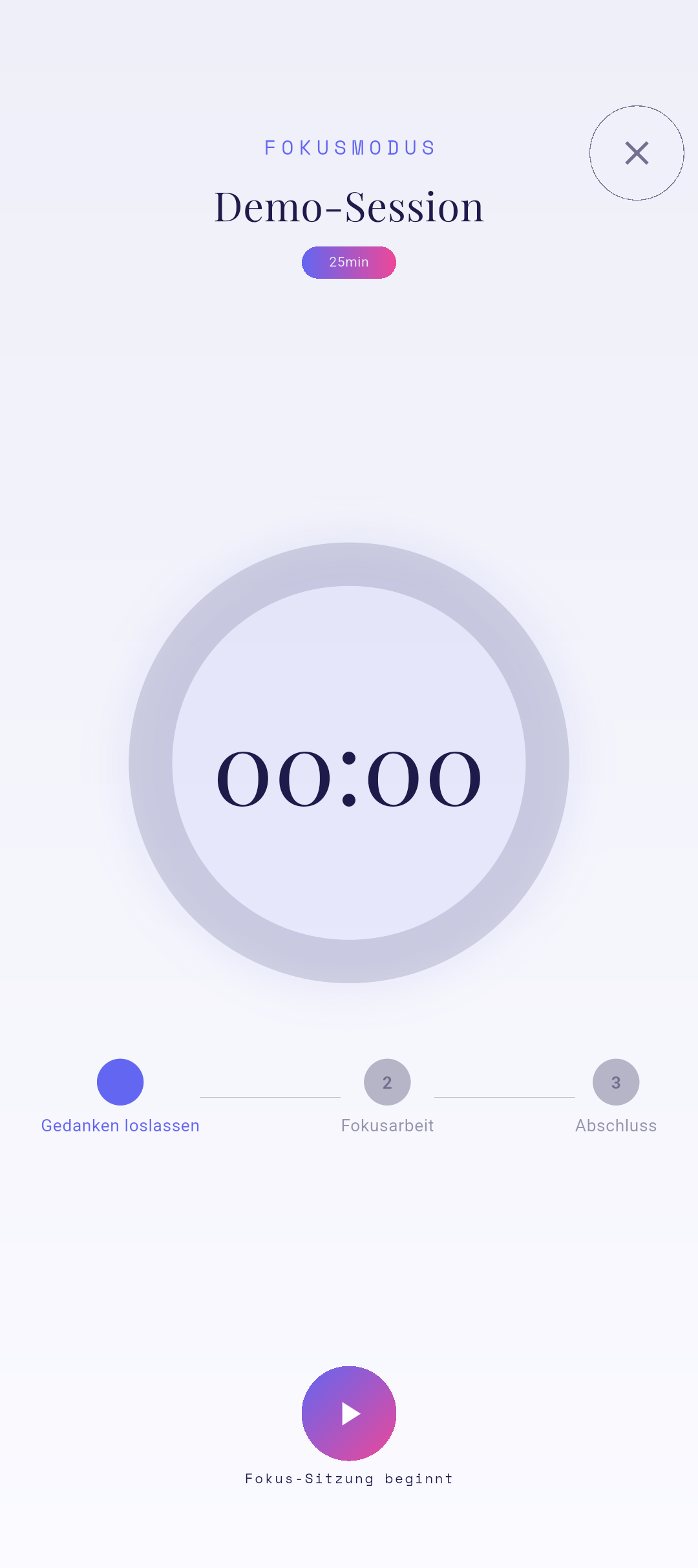 Aktivitätspicker für den Pomodoro-Launcher