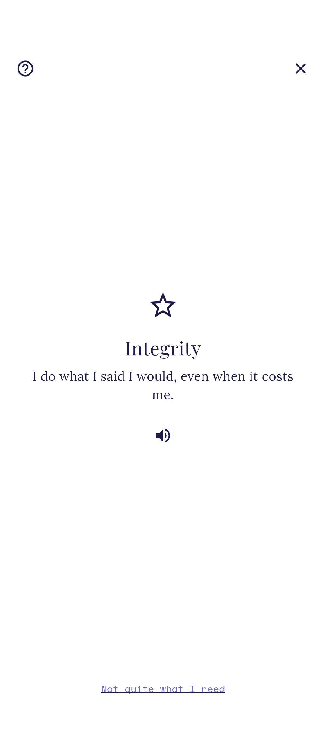 Core Values tool with Edit visible