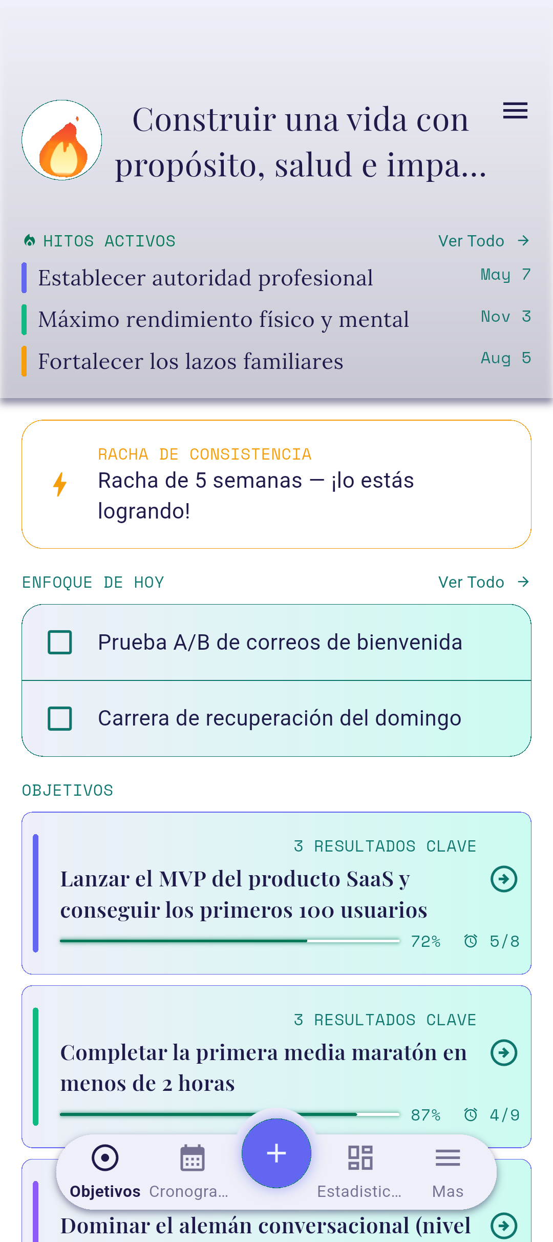 Pestaña del panel en la barra de navegación inferior