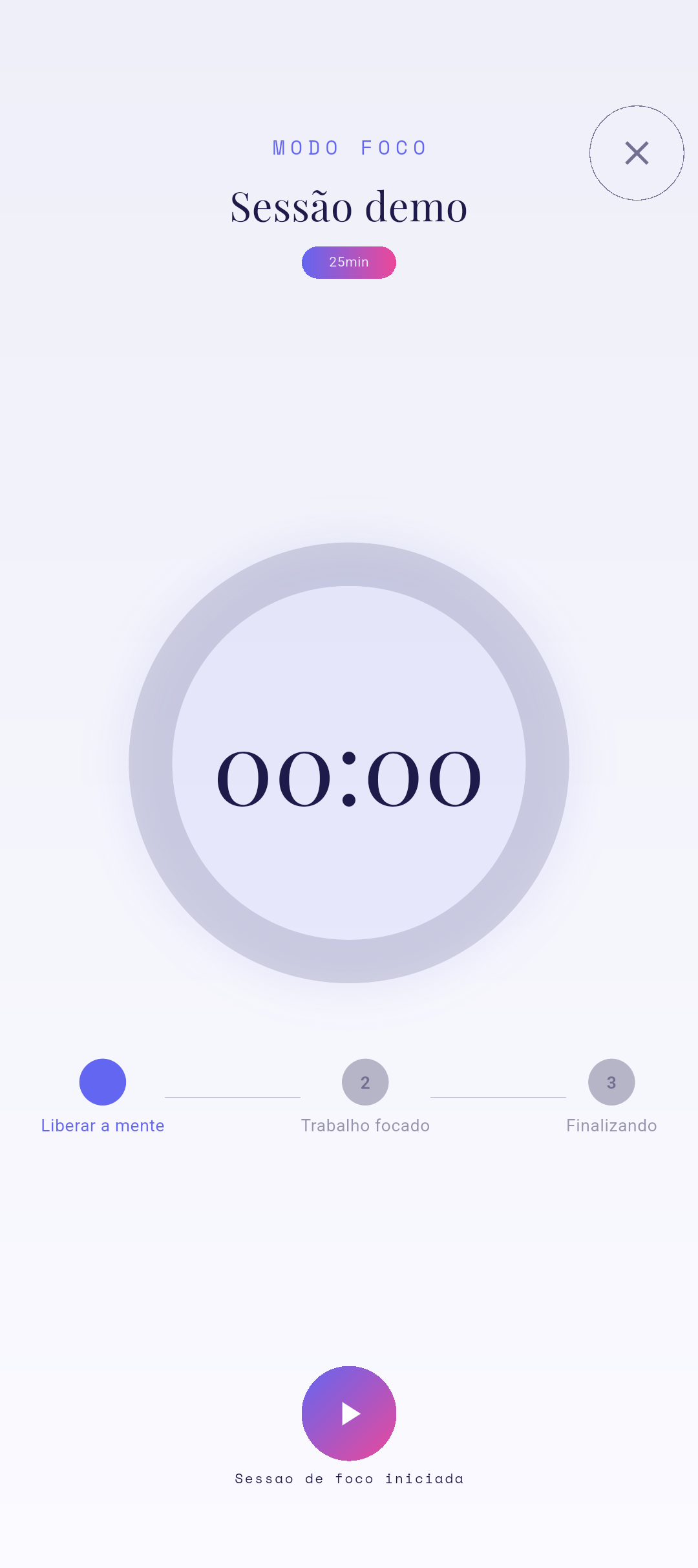 Seletor de atividade para o lançador de Pomodoro
